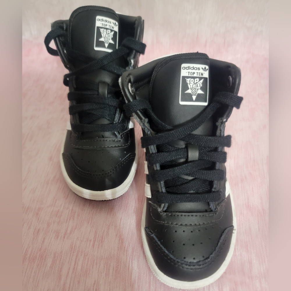 Adidas Kids Black and White Sneakers